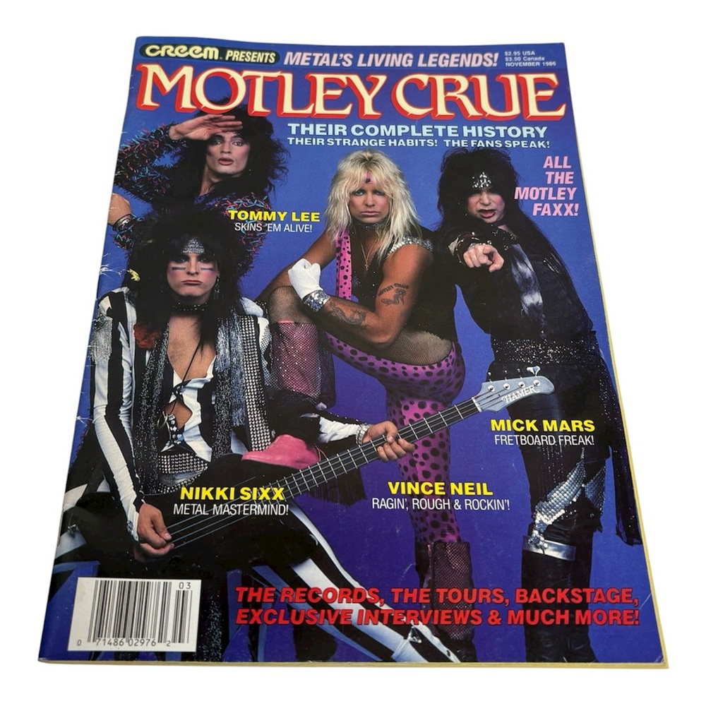 Creem Magazine November 1986 Motley Crue Metal's Living Legends Magazine